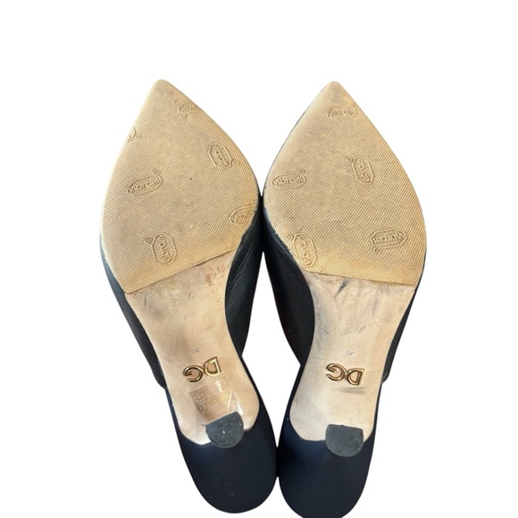Dolce & Gabbana Women's Black Leather Mules Size 6 - Picture 6 of 7